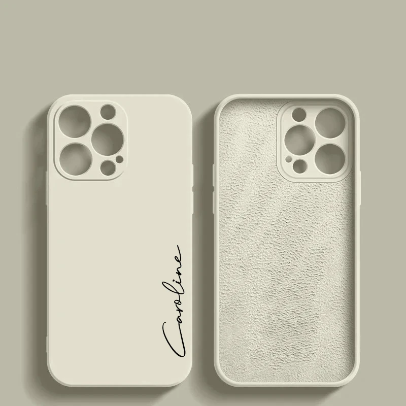Funda Personalizada iPhone con Tu Nombre - Silicona Líquida Premium